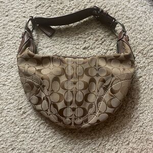 Coach Brown Signature Hobo Bag